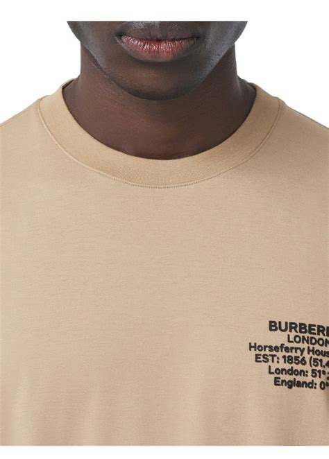 burberry location print cotton oversized t-shirt